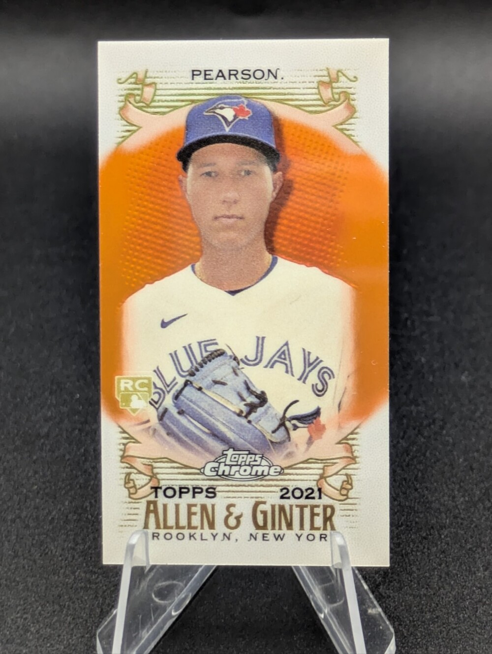2021 Topps Allen & Ginter Chrome /25 Mini Orange Refractor Nate Pearson RC #113
